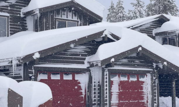 House covered in snow